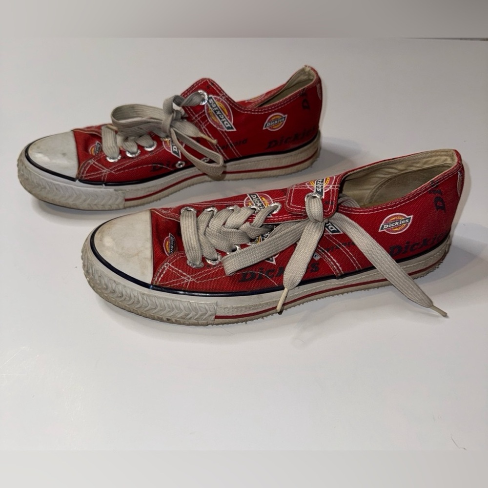 Vintage Red Monogram Print Dickies Converse - image 3